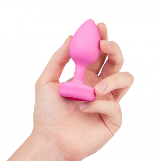 b-Vibe Vibrating Heart Plug S/M Pink