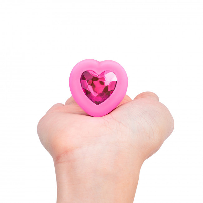 b-Vibe Vibrating Heart Plug S/M Pink