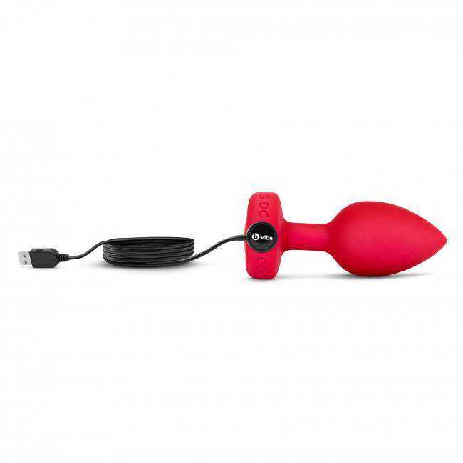b-Vibe Vibrating Heart Plug M/L Red