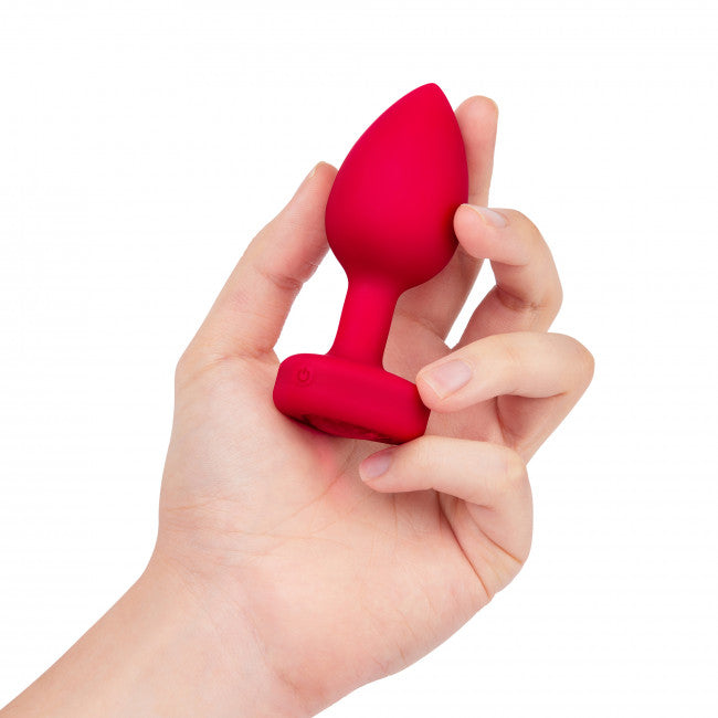 b-Vibe Vibrating Heart Plug M/L Red