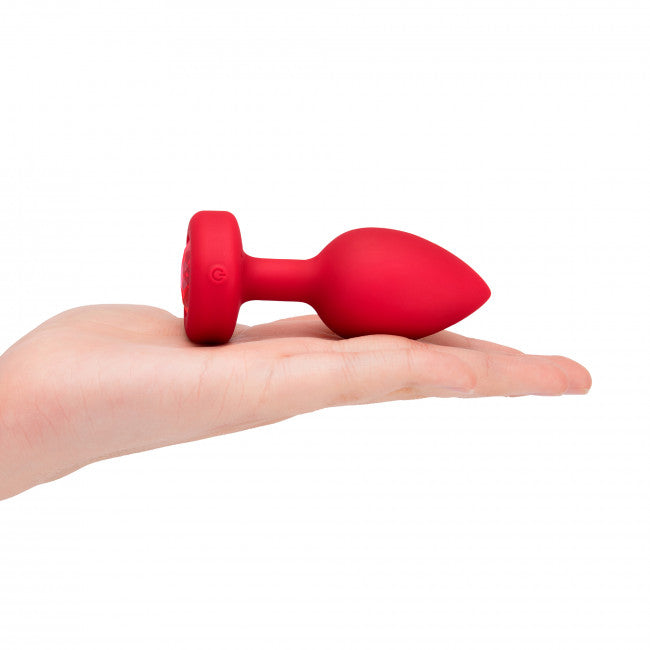b-Vibe Vibrating Heart Plug M/L Red
