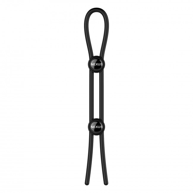 Nexus Forge Double Adjustable Lasso Silicone Cock Ring Black