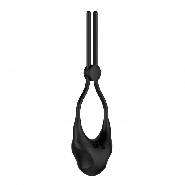 Nexus Forge Vibrating Adjustable Lasso Silicone Cock Ring Black