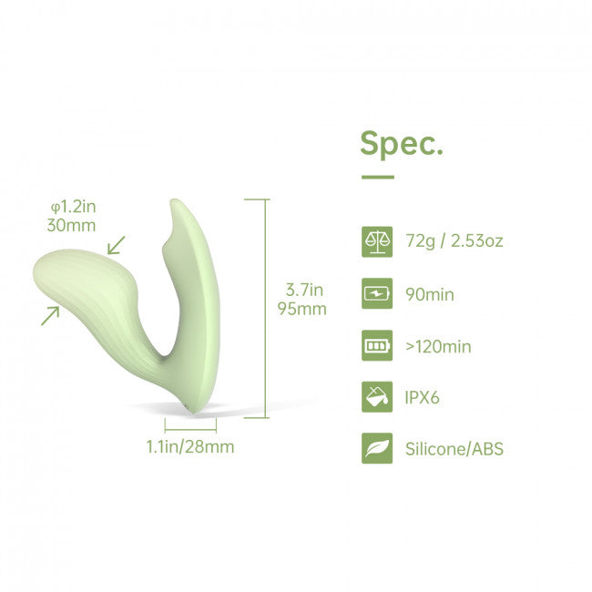 Magic Motion Umi Smart Wearable Dual Motor Vibrator Green