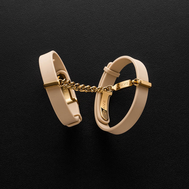 Crave ID Cuffs Bracelet Beige/18kt Gold Plated
