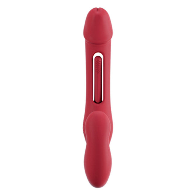 HoneyPlayBox Harmony Duo App-Controlled Strapless Strap-on Red