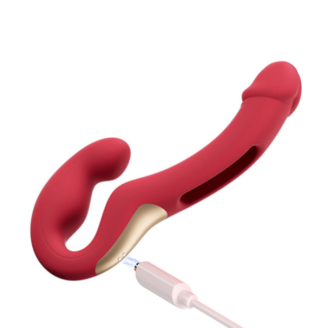 HoneyPlayBox Harmony Duo App-Controlled Strapless Strap-on Red