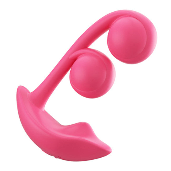 HoneyPlayBox Melody Pressure Sensing App-Controlled Twin Balls Clit& G-spot Vibrator Magenta