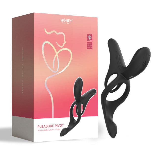 HoneyPlayBox Pleasure Pivot App-Controlled Couples Vibrator Black