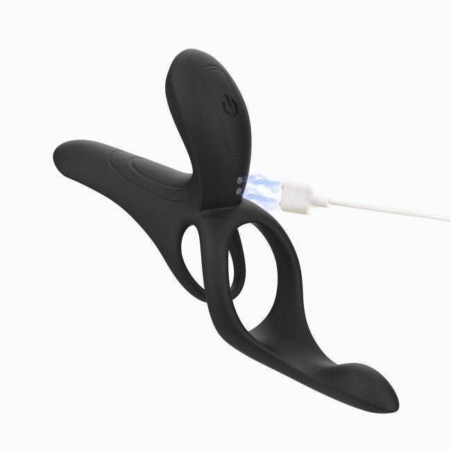 HoneyPlayBox Pleasure Pivot App-Controlled Couples Vibrator Black