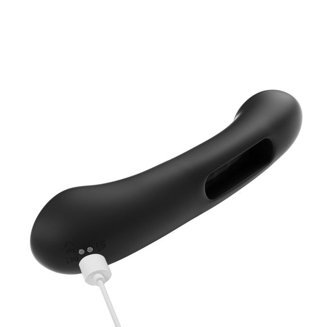 HoneyPlayBox Tempo Pressure Sensing App-Controlled Kinky Finger Tapping G-spot Vibrator Black