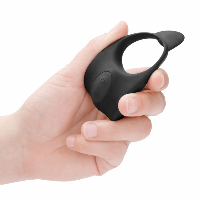 ElectroShock Cock Ring C-spot Massager Black
