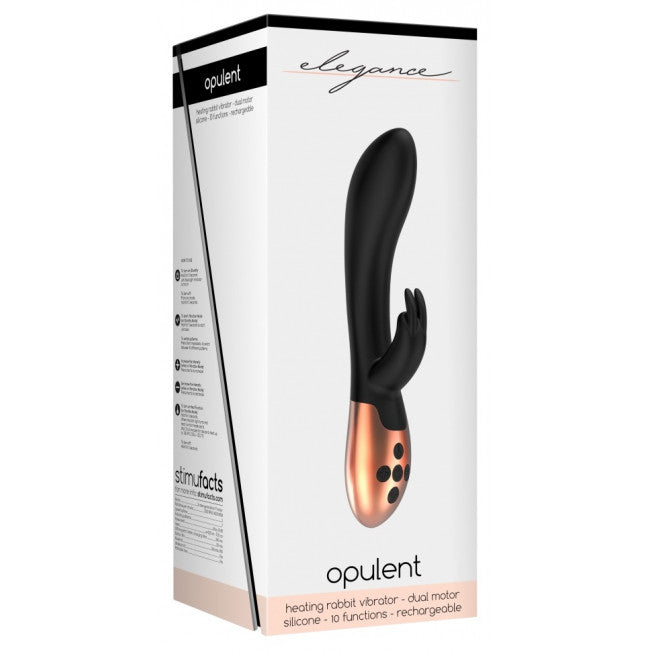Elegance Heating Rabbit Vibrator Opulent Black