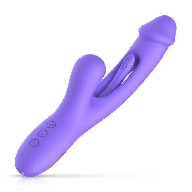 Good Vibes Only Tess Rabbit Vibrator with G-Spot Stimulator Purple