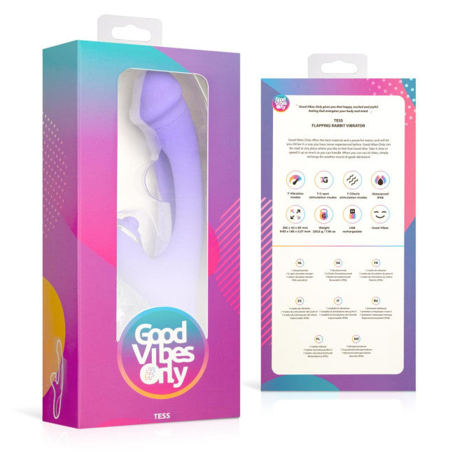 Good Vibes Only Tess Rabbit Vibrator with G-Spot Stimulator Purple