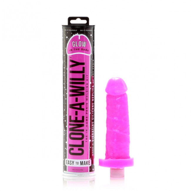 Clone A Willy Glow in the Dark - Glowing Penis Replica Kit Pink