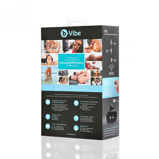 b-Vibe Trio Plug - Wireless Vibrating Plug Black