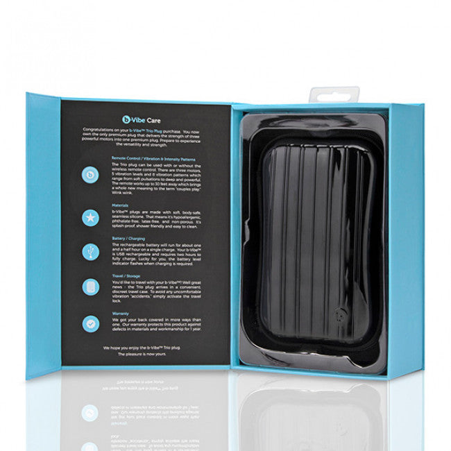 b-Vibe Trio Plug - Wireless Vibrating Plug Black