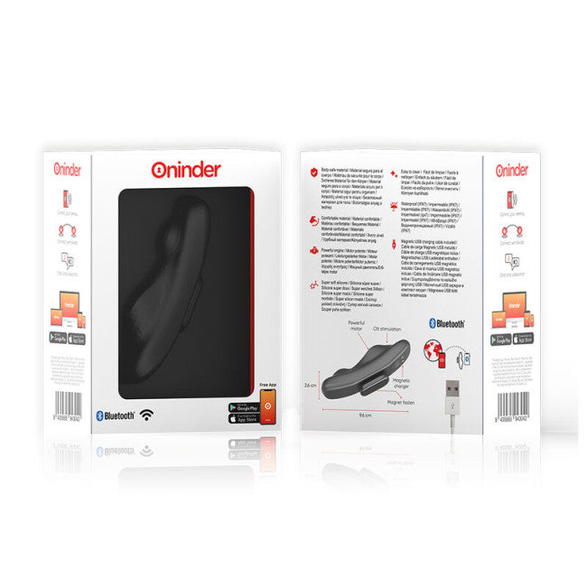 Oninder Manila Panty Rechargeable Vibrator 9 Speed Free App Black