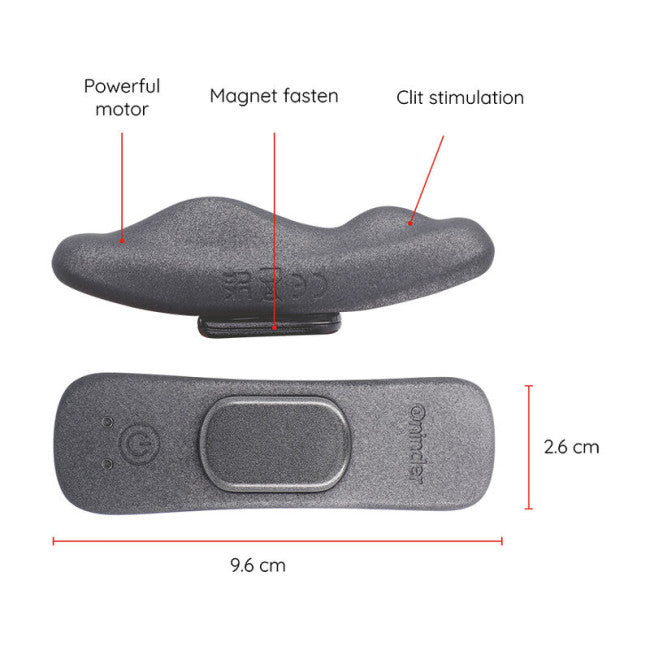 Oninder Manila Panty Rechargeable Vibrator 9 Speed Free App Black