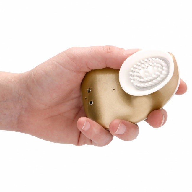 Shots Innovation Twitch Hands-Free Suction & Vibration Toy Gold
