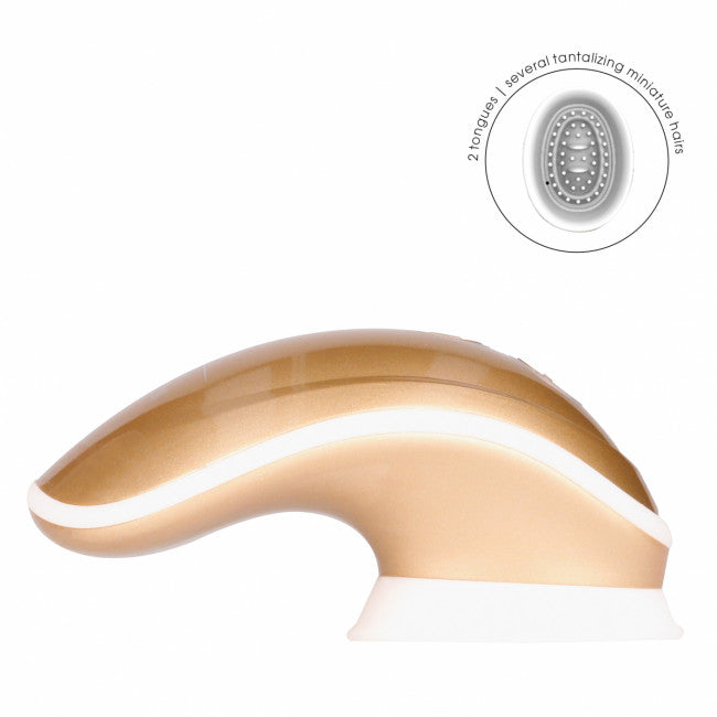 Shots Innovation Twitch Hands-Free Suction & Vibration Toy Gold