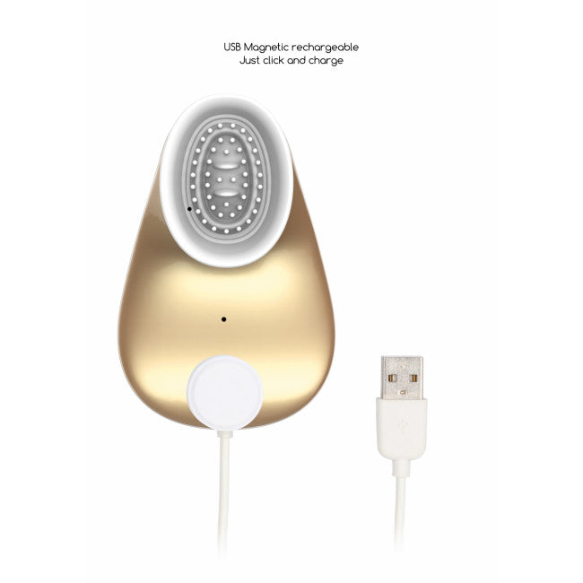 Shots Innovation Twitch Hands-Free Suction & Vibration Toy Gold