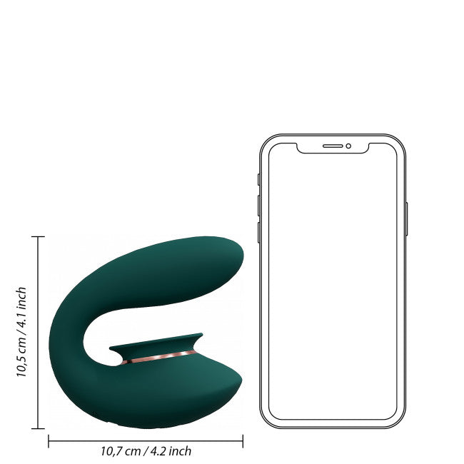 Shots Innovation Twitch 3 Rechargeable Vibrator & Suction Forest Green