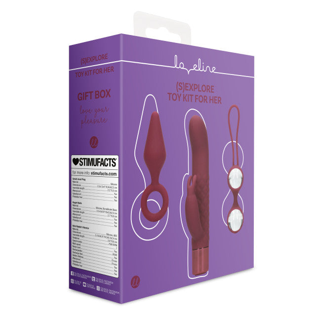 Loveline (S)explore Toy Kit for Her Dark Cherry