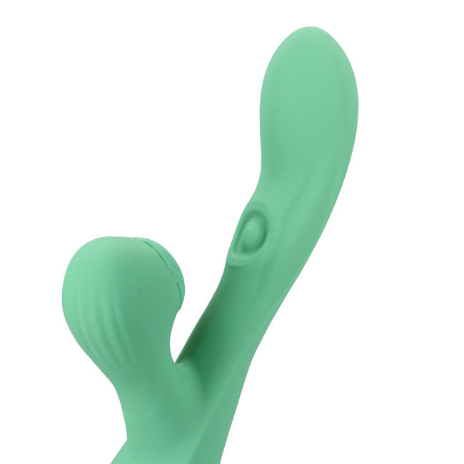 Loveline Pulse Wave & Tongue Flickering Rabbit Vibrator Blue Grass