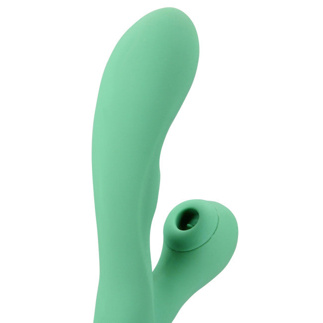 Loveline Pulse Wave & Tongue Flickering Rabbit Vibrator Blue Grass