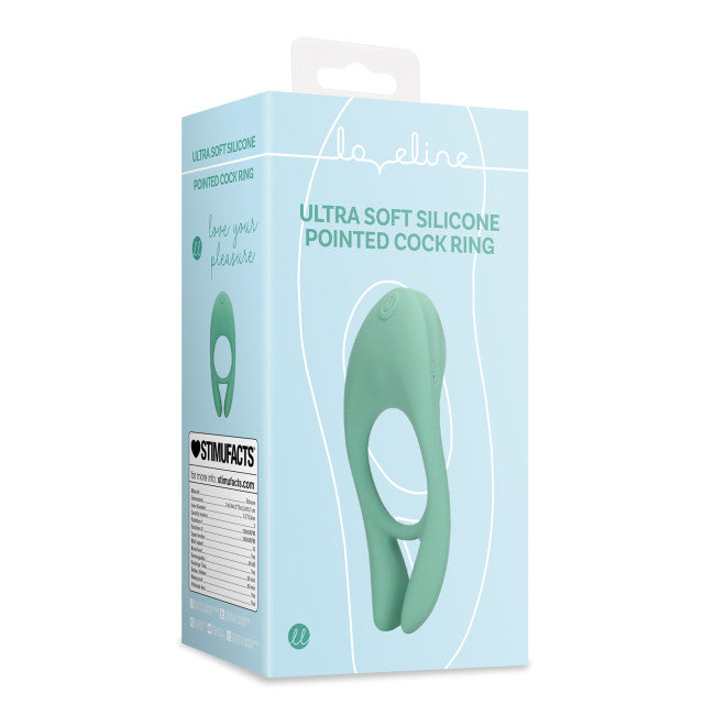 Loveline Ultra Soft Silicone Pointed Cock Ring Blue Grass
