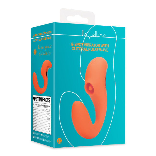 Loveline G-Spot Vibrator with Clitoral Pulse Wave Untamed Orange