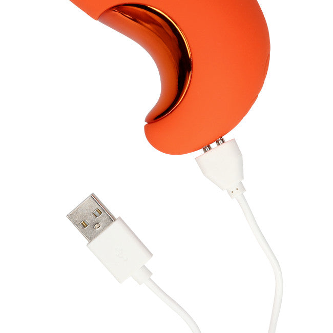 Loveline G-Spot Vibrator with Clitoral Pulse Wave Untamed Orange