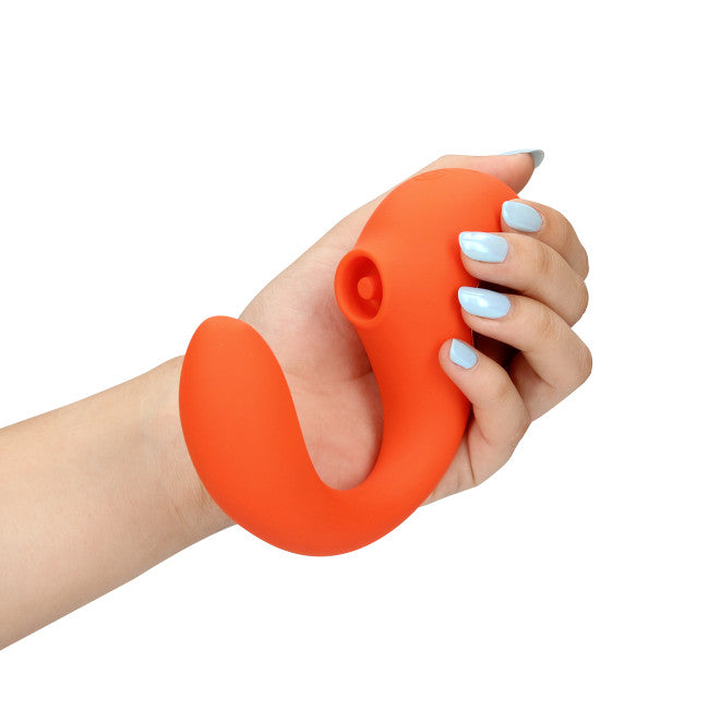 Loveline G-Spot Vibrator with Clitoral Pulse Wave Untamed Orange