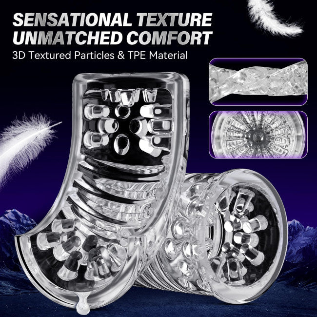 SuperLove Powerful Automatic Rotating & Thrusting Masturbator Black