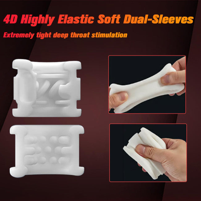 SuperLove Powerful Automatic Dual-Sleeve Thrusting, Rotating & Vibrating Blowjob Masturbator