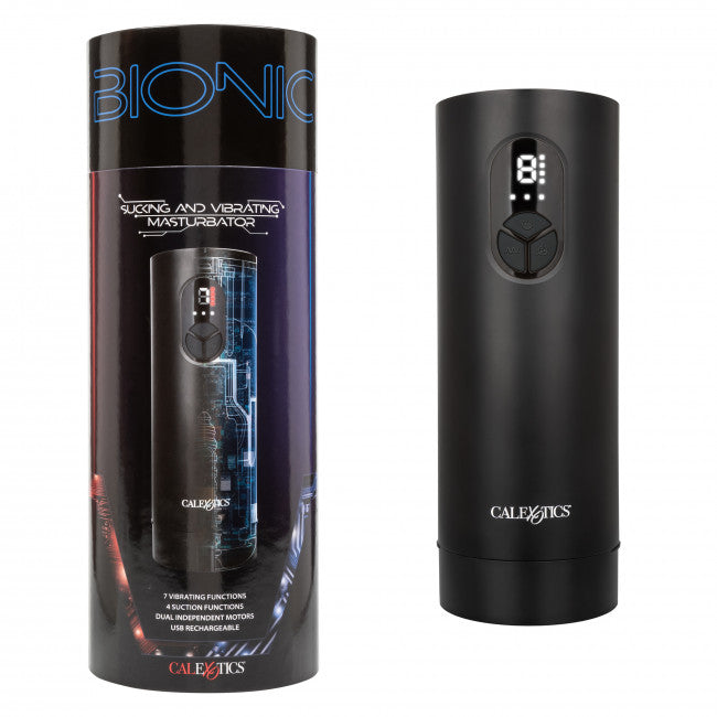 CalExotics Bionic Sucking and Vibrating Masturbator Black