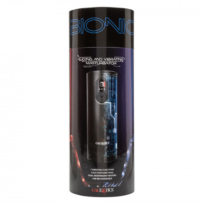 CalExotics Bionic Sucking and Vibrating Masturbator Black
