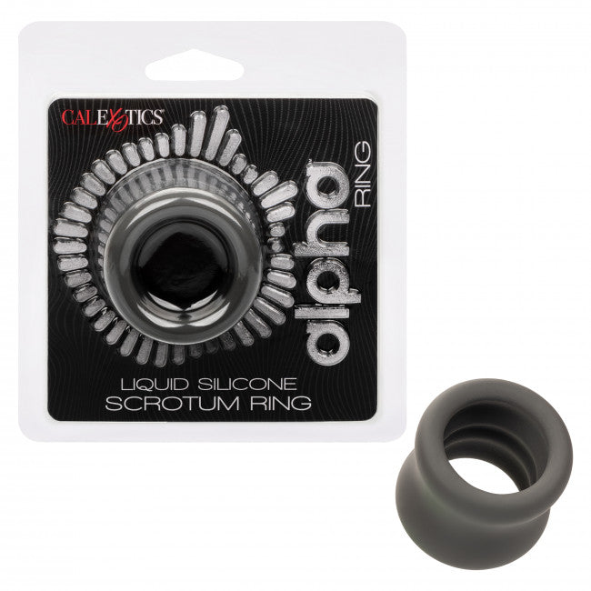 CalExotics Alpha Scrotum Stretching Ring Grey