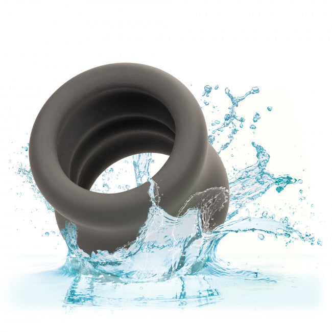 CalExotics Alpha Scrotum Stretching Ring Grey