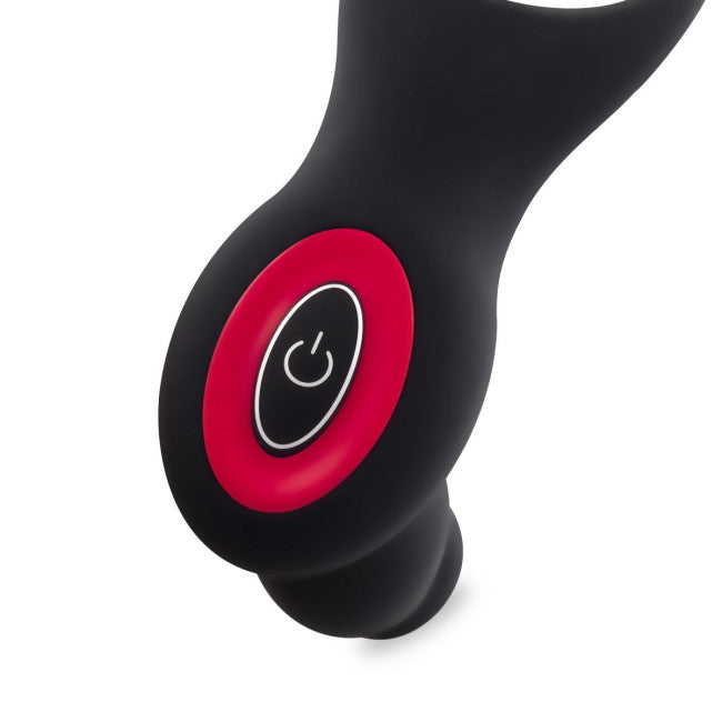 Teazers Cock & Ball Ring Prostate Vibrator with Remote Control Black