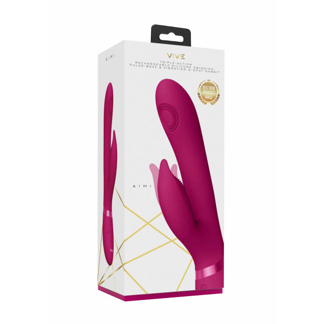 VIVE Aimi Pulse Wave & Vibrating G-Spot Rabbit Pink