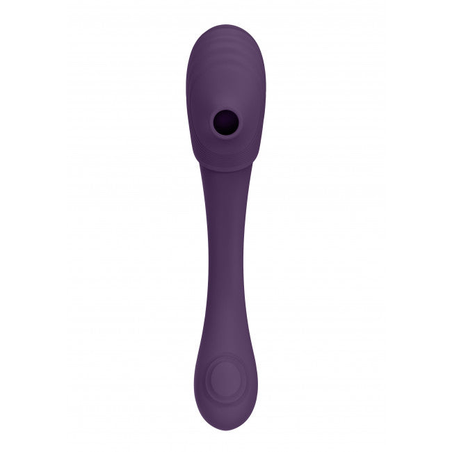 Vive Mirai Double Ended Pulse Wave & Air Wave Bendable Vibrator Purple
