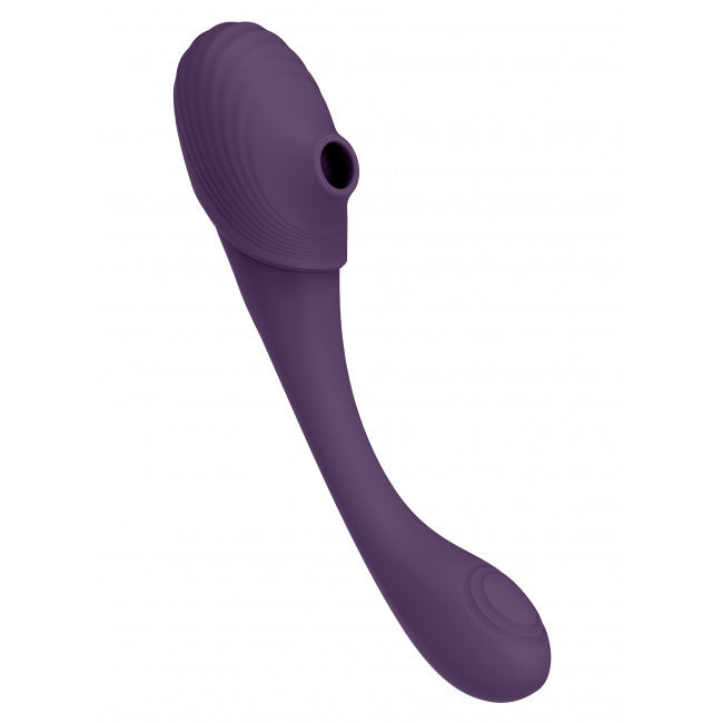 Vive Mirai Double Ended Pulse Wave & Air Wave Bendable Vibrator Purple