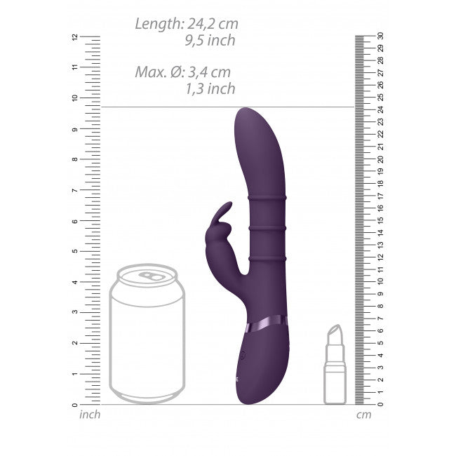 Vive Sora Up & Down Stimulating Rings Vibrating G-Spot Rabbit Purple