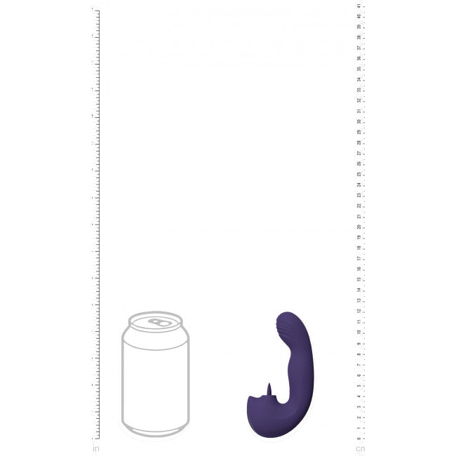 Vive Yumi Rechargeable Triple Motor G-Spot Finger Motion Vibrator & Flickering Tongue Stimulator Purple