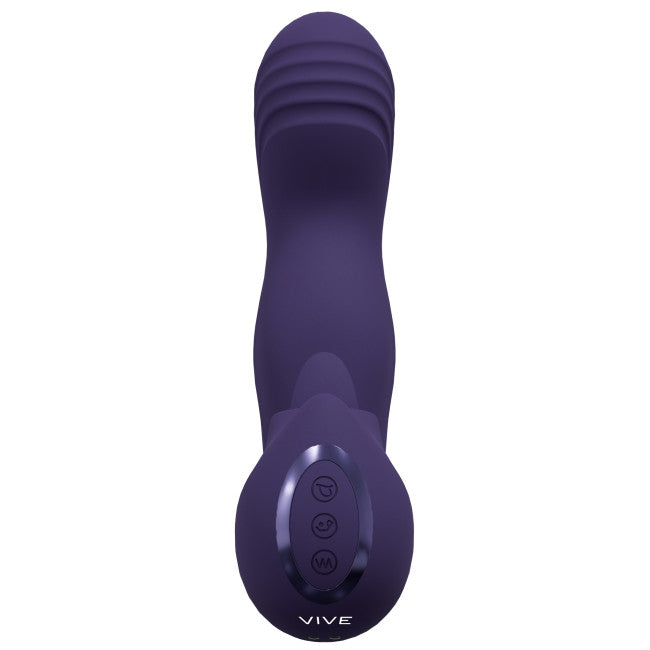 Vive Yumi Rechargeable Triple Motor G-Spot Finger Motion Vibrator & Flickering Tongue Stimulator Purple