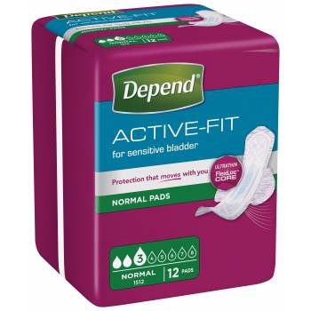 Depend Active-Fit Normal incontinence pads 12 pcs