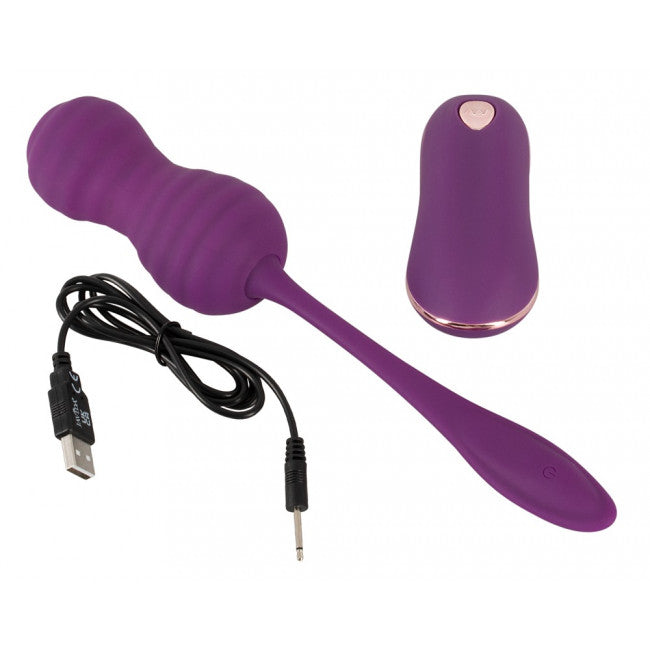 Javida RC Love Balls with 2 Functions Vibration & Thrusting Purple